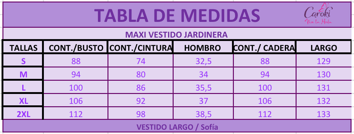 Maxi Vestido Jardinera Estampado Sofía Caroki